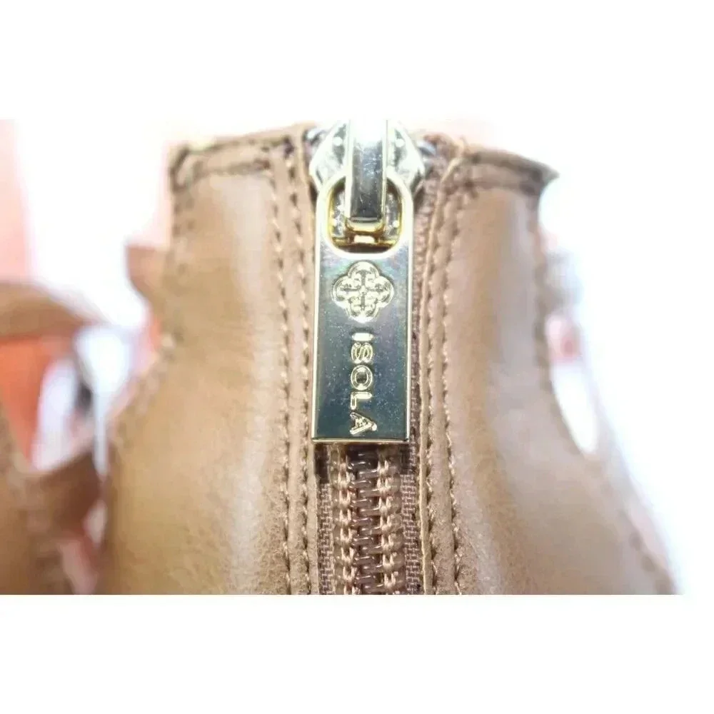 ISOLA beige open toe ladies wedge shoes size 9
